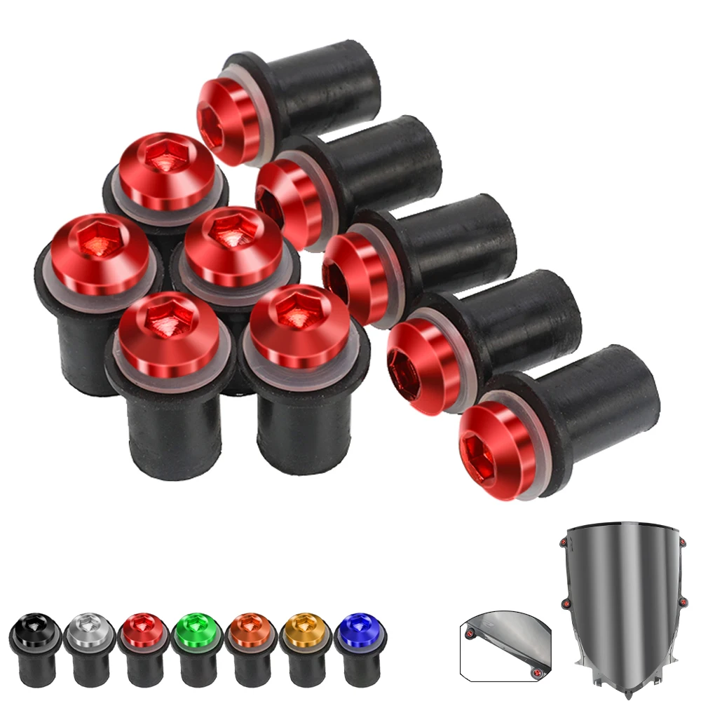 

10 Pieces 5MM Motorcycle Windshield Bolt Windscreen Mounting Screw Kit FOR Aprilia RS50 1999 2000 2001 2002 2003 2004 2005