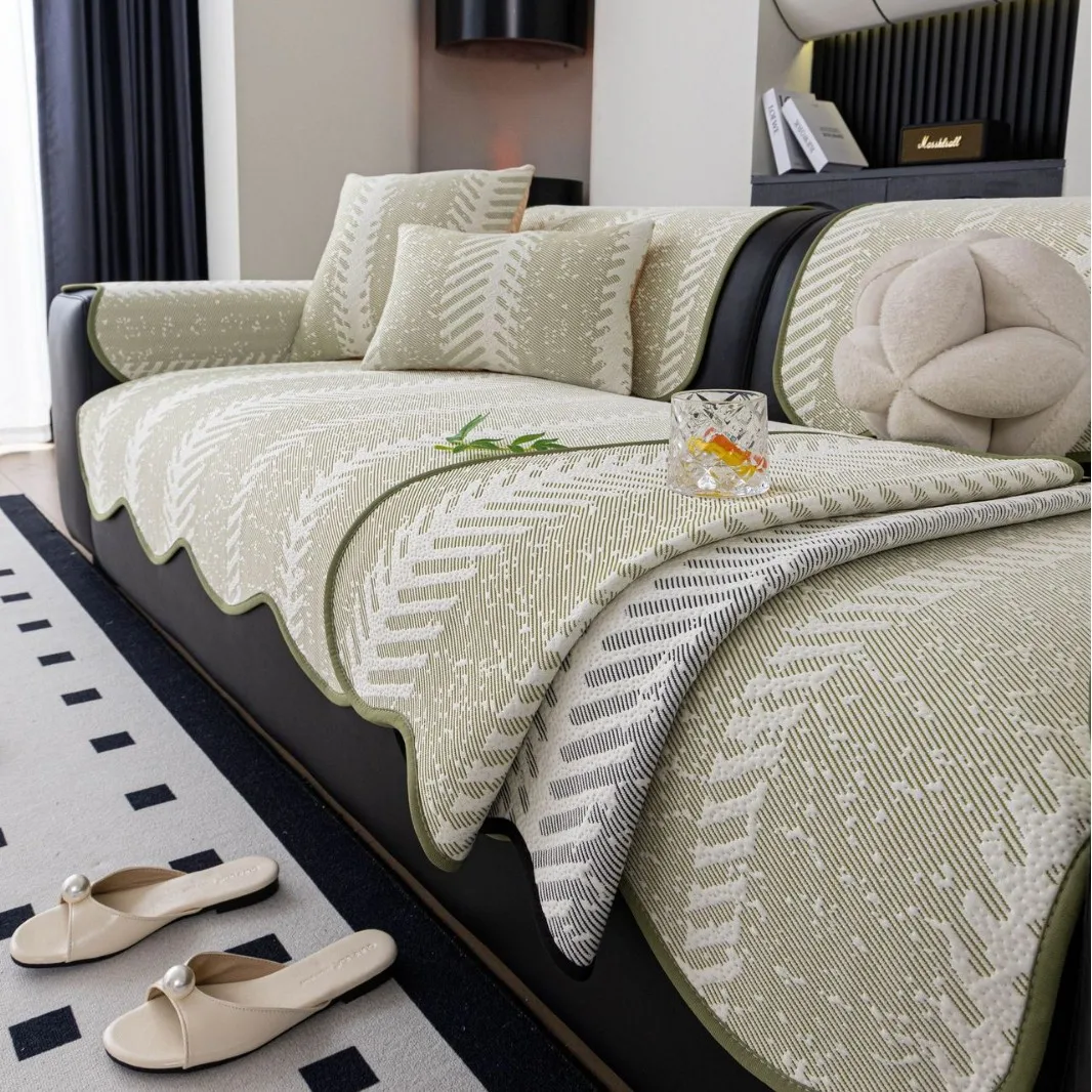 Summer Ice Silk Sofa Cover Universal Non-slip Sofa Mat Cool Feeling Mat Couch Cushion Towel for Living Room