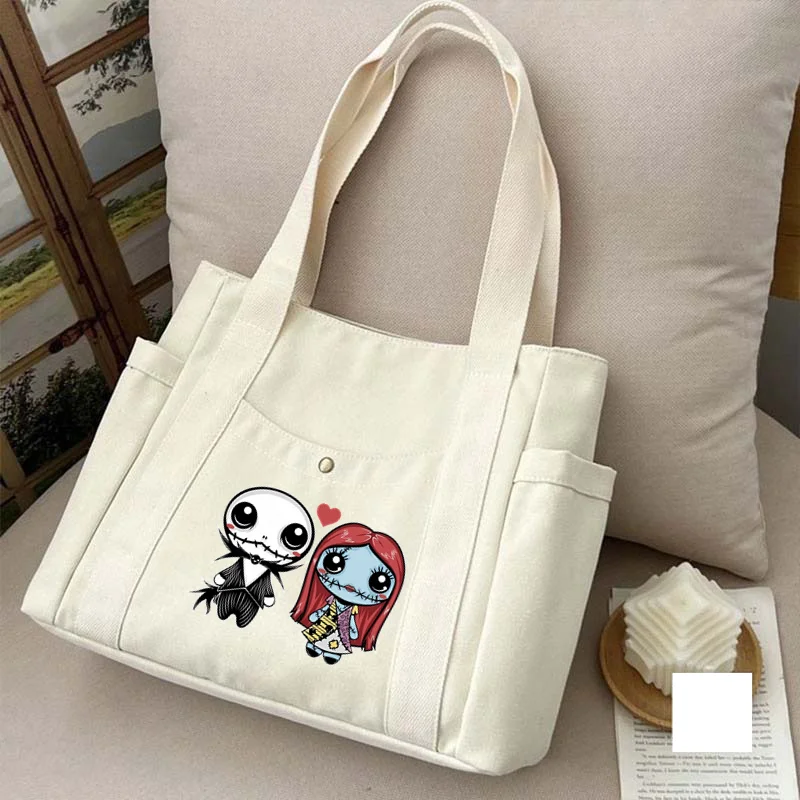 Disney\'s The Nightmare Before Christmas Jack Cute Women\'s Messenger Bag Multi Canvas Tote Bags Casual Crossbody Bags Tote Bag