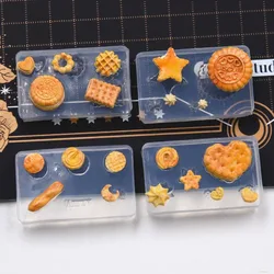 Miniature Cookie Dessert Silicone Mold Mini Food Toy DIY Doll House Simulation Bread Cake Resin Mold Polymer Clay Tool