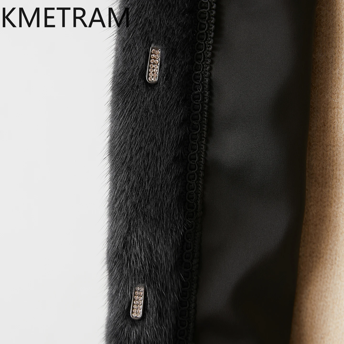 KMETRAM 100% Mink Fur Vest Black Real Fur Coat 2025 Winter Sleeveless Clothes for Woman Short New in Outerwears vestes femmes