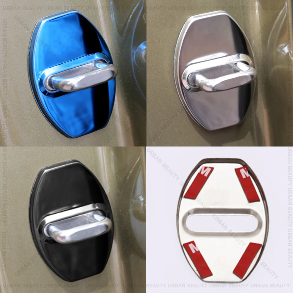 4pcs Stainless Steel Car Door Lock Protective Cover Sticker Anti-Rust Buckle Case for Seat ABT Ibiza Leon Mii Tarraco Cupra TCR - view 4
