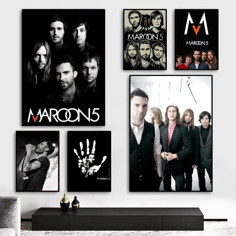 Pop Band M-Maroon 5 Poster Art print wall decor ideal for living room, bedroom, bar, parlor, and home gifting