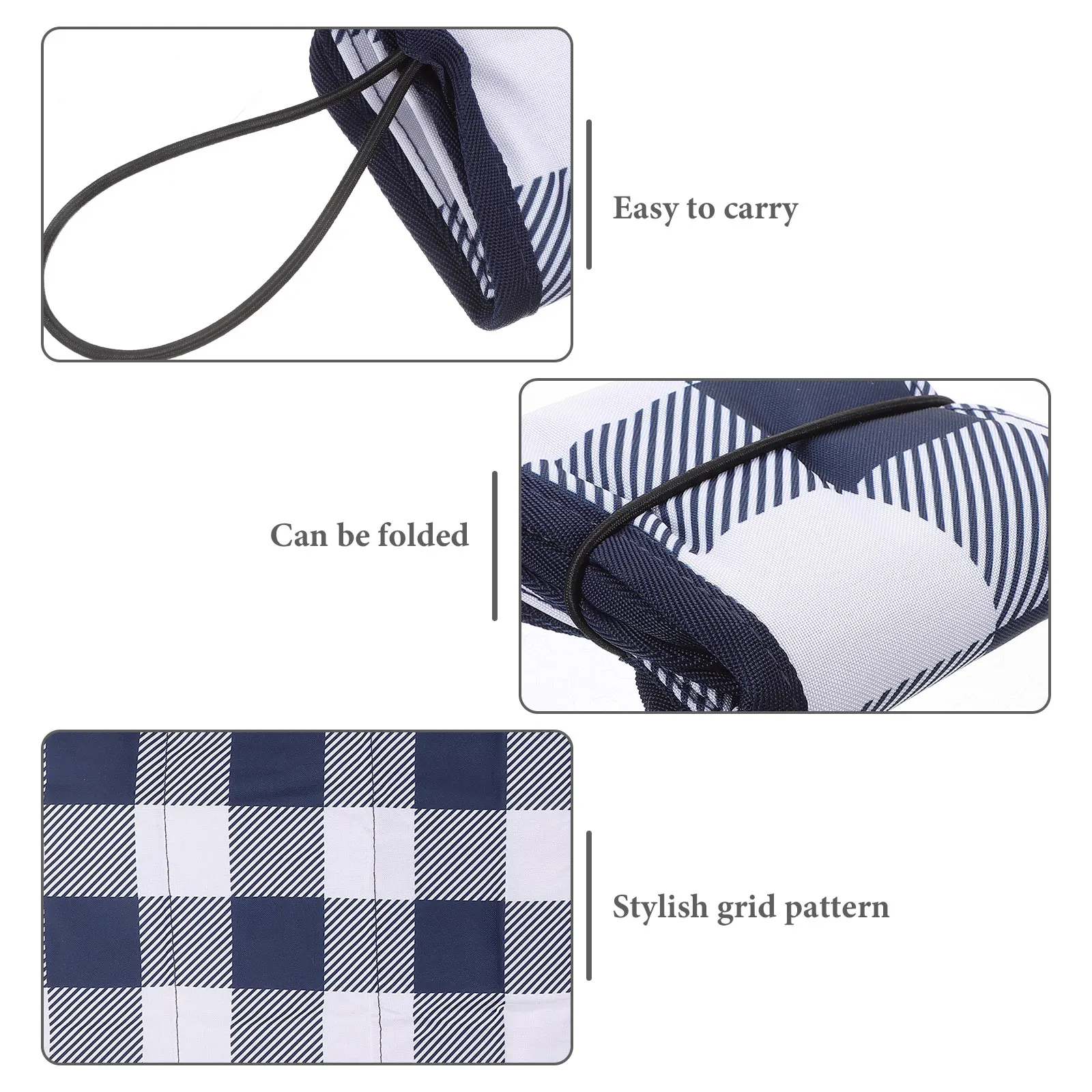 

Waterproof Seat Cushion Oxford Cloth Foldable Outdoor Picnic Mat Camping Pad Plaid Portable Seating Cushion