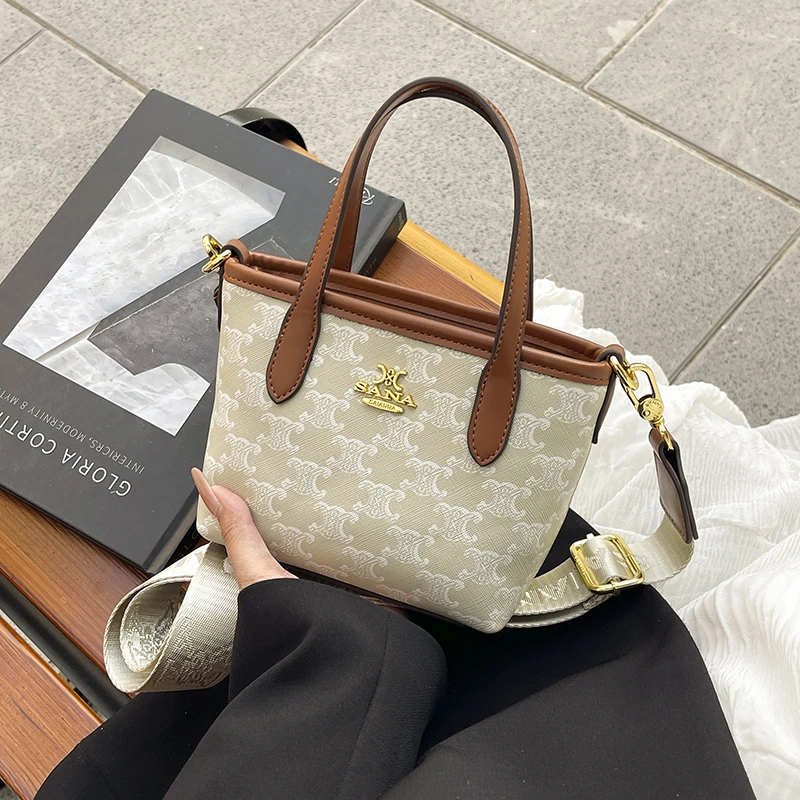 

Модная сумка через плечо с буквенным логотипом для повседневного простого винтажного модного женского роскошного кожаного классического сумки