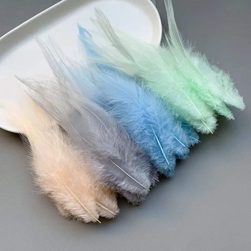 Kolorowe pióra kurze 10-20 cm naturalne, spiczaste pióra do rękodzieła DIY, łapaczy snów, dekoracji, zabawek dla kotów