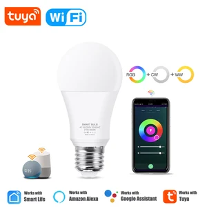 15W WiFi Smart Led Light Bulb E27 LED RGBCW Smart Bulb Voice Control Via Google Home Tuya Smart Life App Alexa RGB Lamp 110-220V