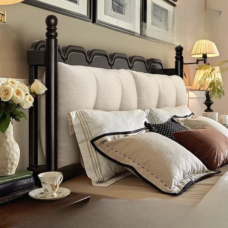 Master bedroom Windsor bed 1.5M1.8M double bed modern simple American solid wood bed soft wedding