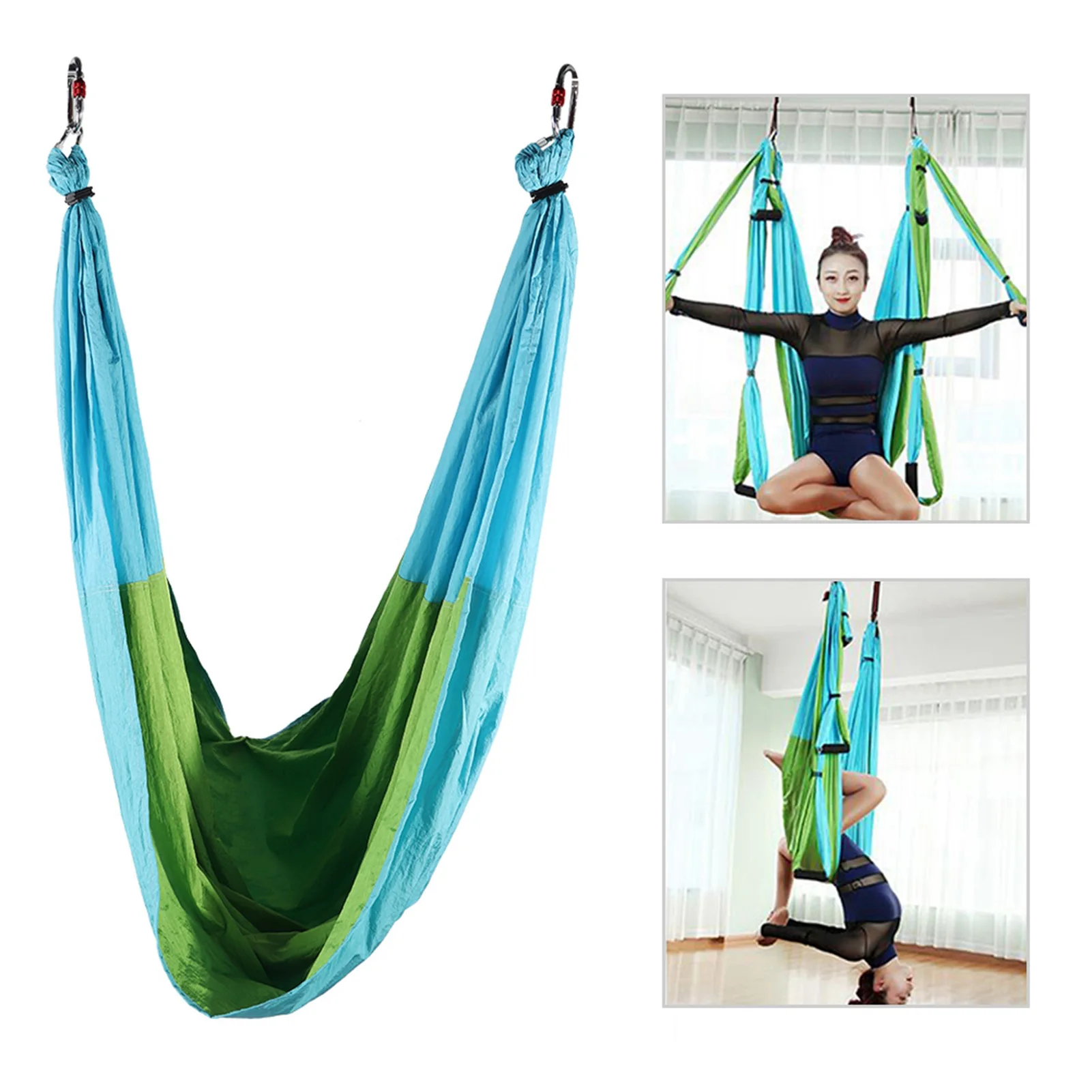 6 Handles Aerial Yoga Hammock Flying Swing Anti Gravity Yoga Pilates Inversion Exercises Device Outdoor Indoor Yoga Swing Belt