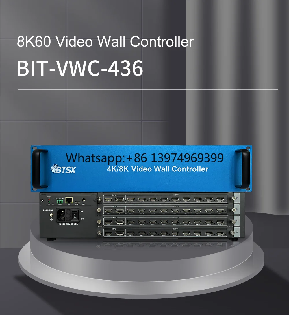 8K60 4-in-36-out Pixel-to-pixel Video Processor 6X6 4X9 Exhibition Display Video Wall Controller Large Screen Splicing Splitters