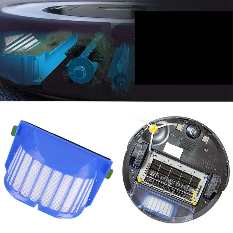 فرشاة جانبية رئيسية لمرشح Hepa لروبوت رومبا 600 Series 605 671 692 630 631 650 651 655 660 585 روبوت