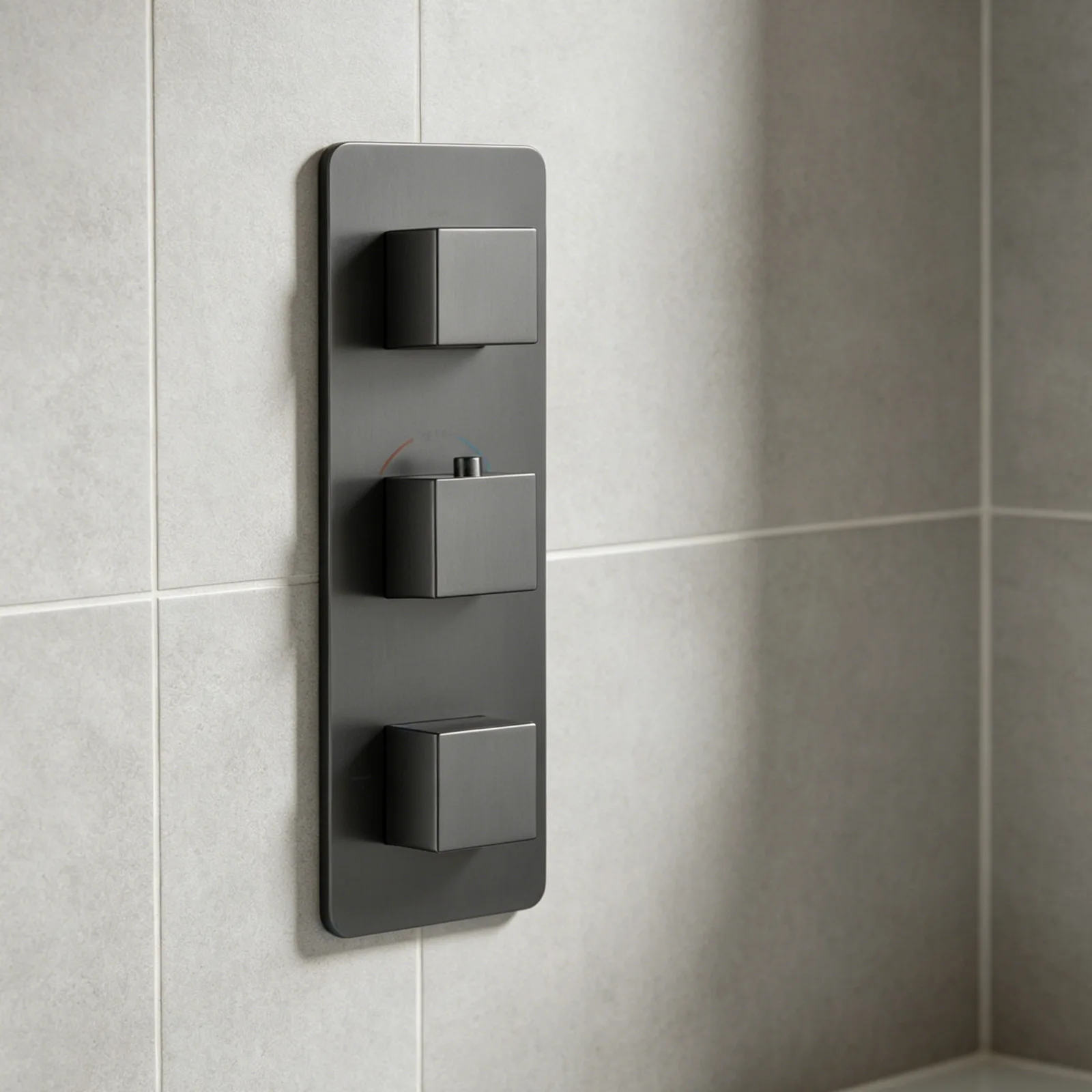 Brushed Gold Brass Concealed Thermostatic Mixer Valve, 3 Function Shower Rough-in Control Valve