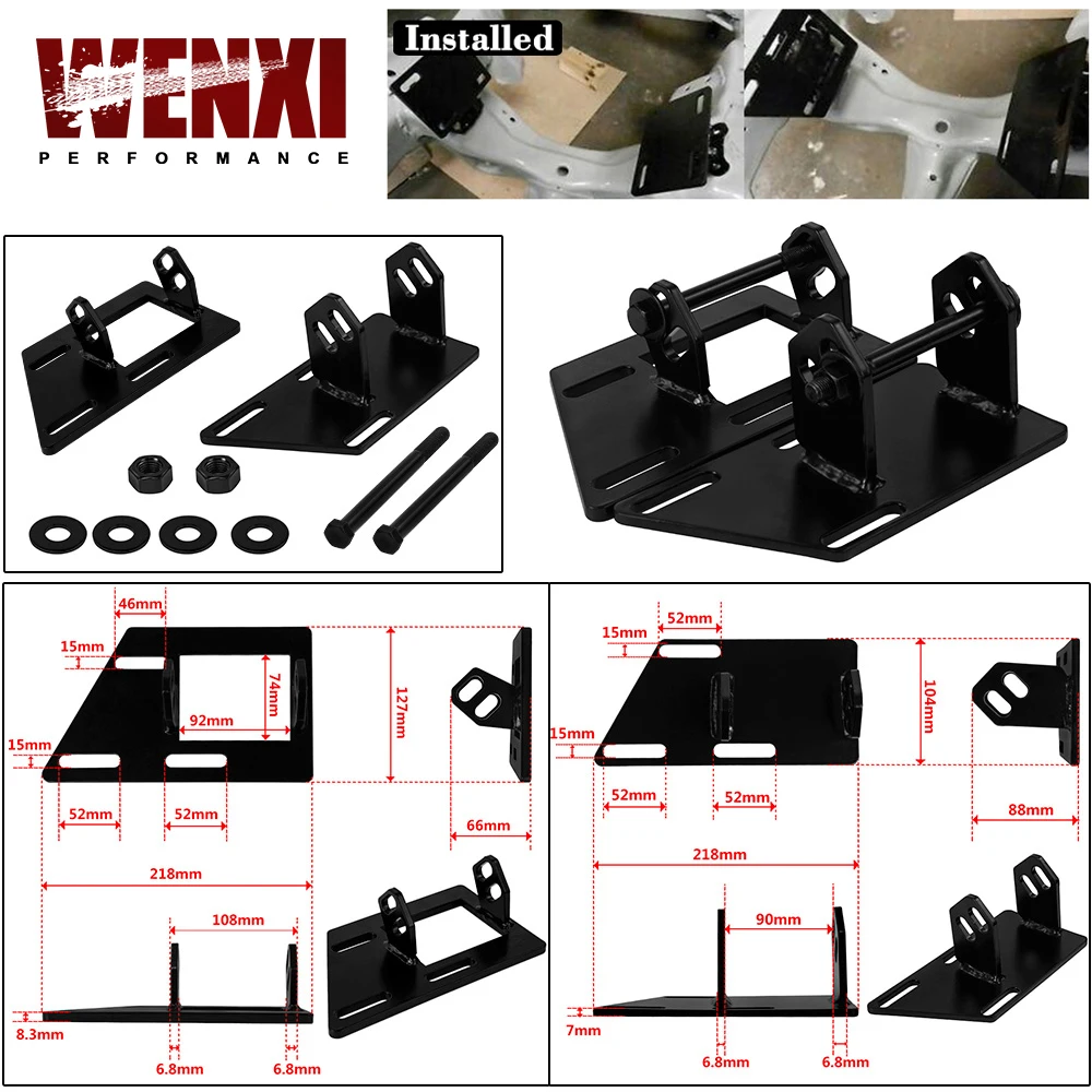 

For 1983-2005 Chevy GMC Blazer Jimmy Sonoma S10 S15 V8 SBC 350 Conversion Motor Mounts 2WD WX-EMK06