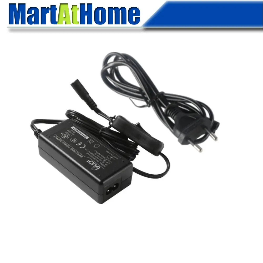 

36W 60W 12V DC Output Power Supply Adapter 110-220V AC Input with US / EU Plug Cable for ZHOUYU Mini Machine and Other Brands