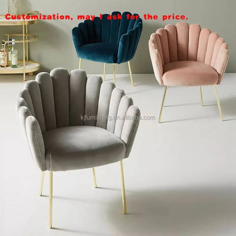 

custom.Classic Design Velvet Studded Gray Pink Modern Living Room Sets 8 Chairs Table Furniture Luxury