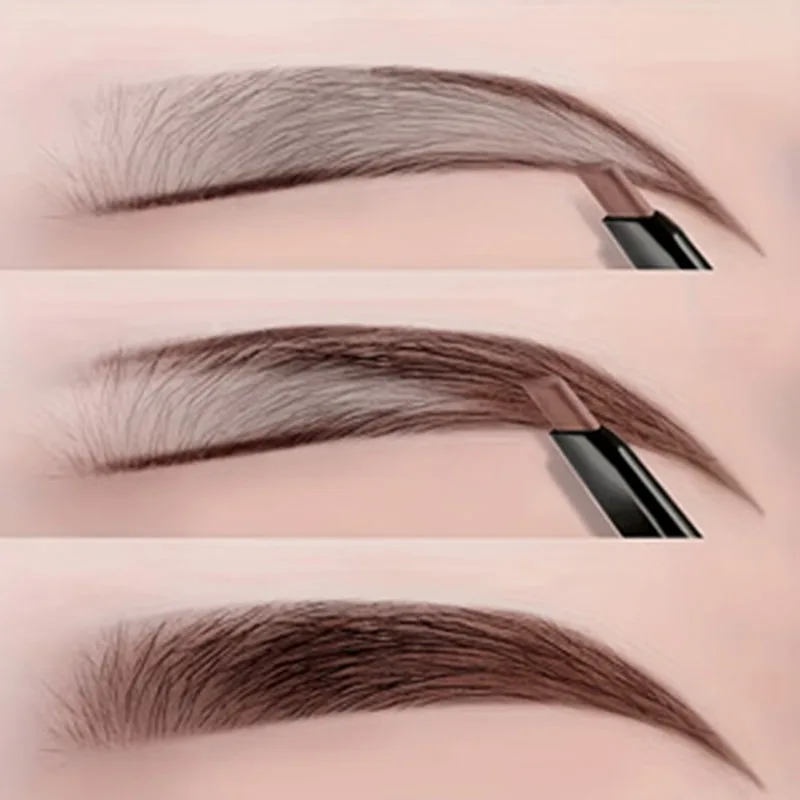 Double-Ended Rotating Eyebrow Pencil, Fine Tip and Eyebrow Brush Head, Eyebrow Cream and Eyebrow Shaping, Suitable for Halloween