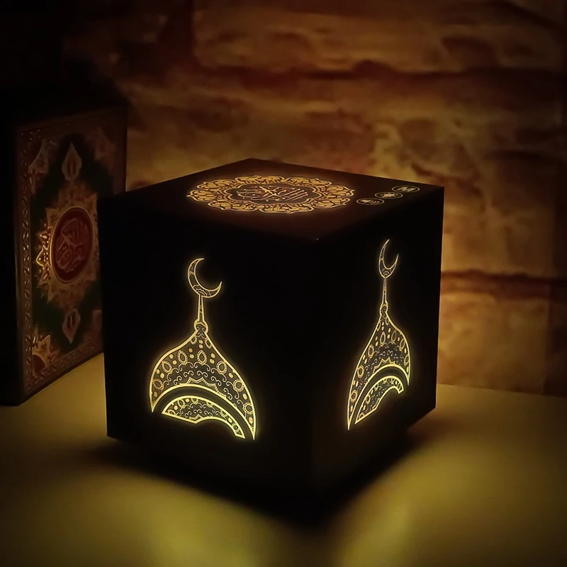 Сенсорный цветной динамик Корана, лампа, 25-язычный перевод, звуковой динамик Корана, мусульманский подарок