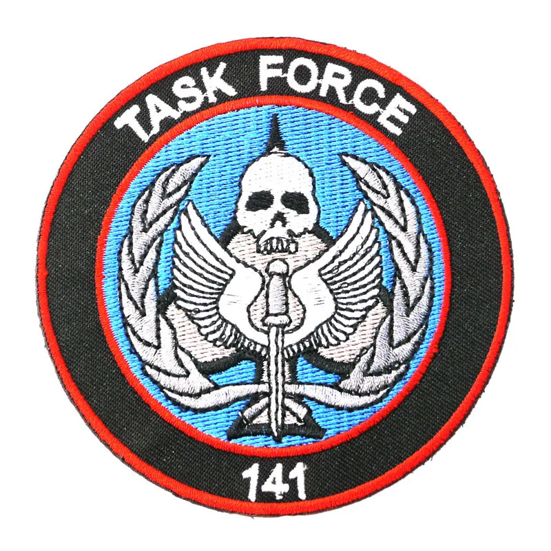 Task Force 141 3D Black Ops TASK FORCE Patches Special Forces Military Army Tactical Embroidery Patches Badges Armband