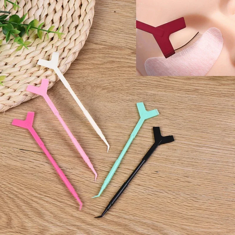 10Pcs Reuseable Eyelash Perming Stick Tool Plastic Eyelash Extension Y Shape Comb Lash Lifting Curler Applicator Make Up Brushes