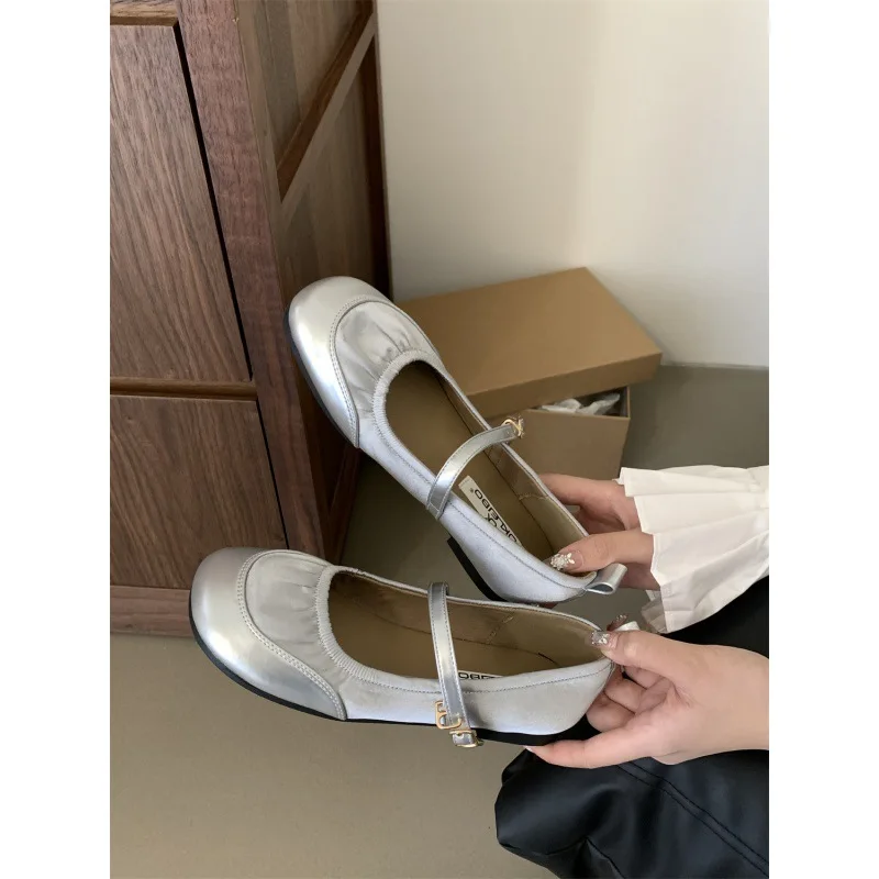 

Туфли женские с закрытым носком, удобные элегантные повседневные кроссовки, модная классическая ретро Обувь с круглым носком, лето 2024 Fre