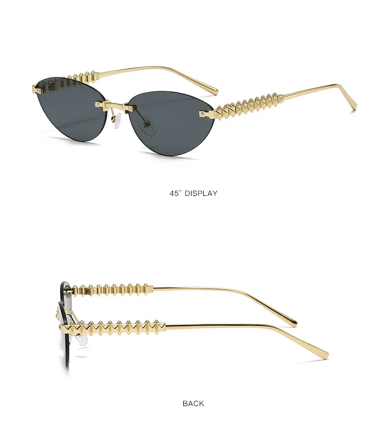 Vintage-Sonnenbrillen für Damen und Herren, rechteckige Sonnenbrillen, ovale Brillen für Damen und Herren, Cat-Eye-Brillen – Detail 5