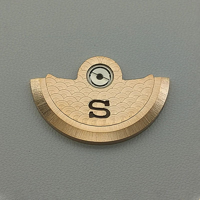 Мод NH35 S Волновой узор Автоматический молоток Ротор подходит для NH34 NH36 NH70 4R 7S26 6R Механизм Маятниковый вес Запчасти для ремонта часов