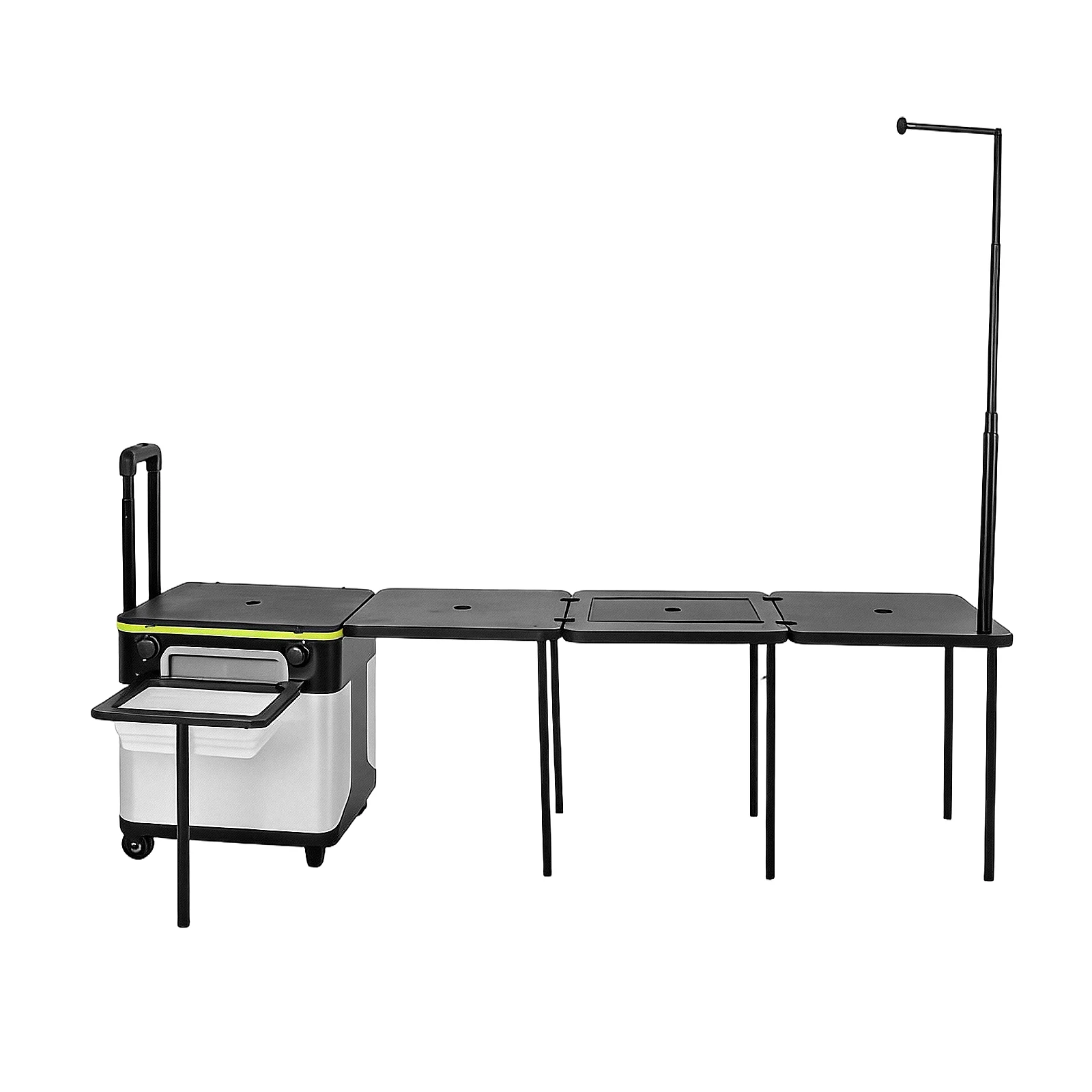 

Многофункциональный уличный приставной столик на колесиках, портативная складная походная кухонная станция с креплением для фонаря, для пикника, пляжа, автодома, путешествий