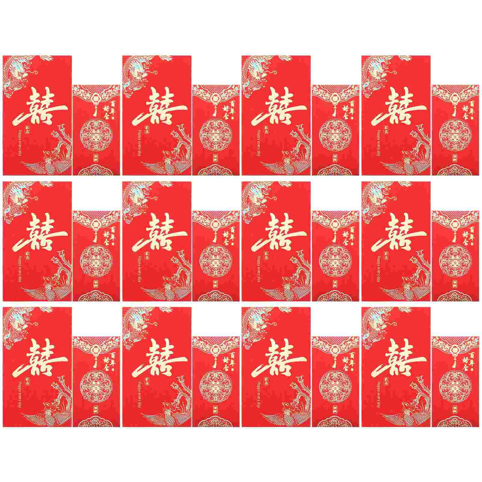 

12Pcs Wedding Money Envelope Red Envelope Luck Money Packet Wedding Money Envelope red envelopes money envelopes for cash