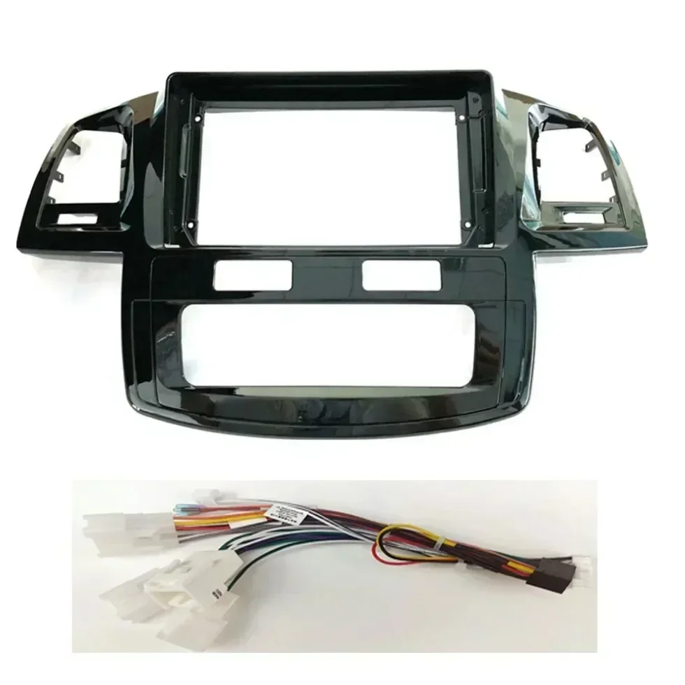 

9 inch Car DVD Frame Audio Dash Trim Kits Facia Panel Radio Player screen 2 Din For Toyota Hilux Fortuner 2005-2007 Kit