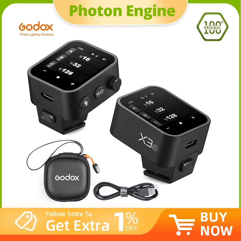 

Presale Godox X3 TTL HSS 2.4G Wireless Flash Trigger OLED Touch Screen Transmitter Quick Charge for Canon Nikon Sony Fujifilm