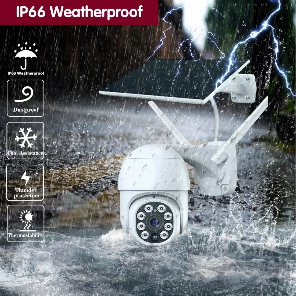 Tuya 5mp Solar Wifi Ip Camera Met Ptz En Pir Detectie Waterdichte Hd Bewakingscamera Outdoor Color Night Vision Smart Life