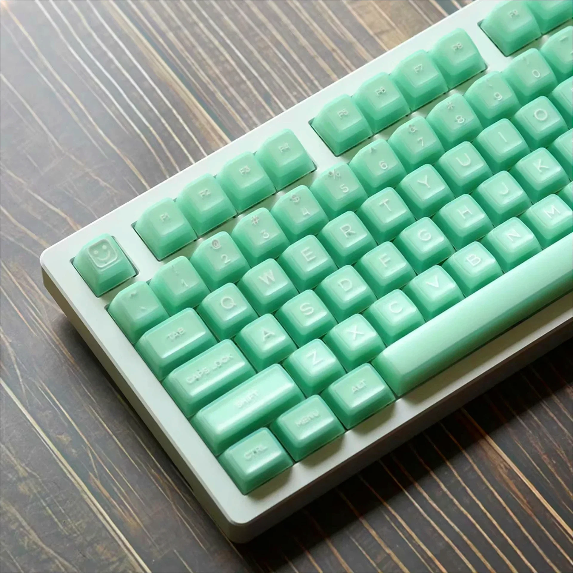 

140 Keys Translucent Keycaps ABS Jelly Celadon Alabaster SA Height Keycaps for MX Switch Gamer Keyboards