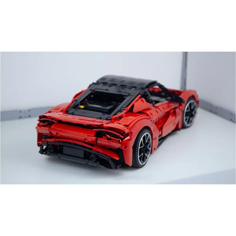 MOC-194514 rosso New Classic Supercar 1:8 assemblaggio cuciture Building Blocks Model2941Parts Boy Education Building Blocks regalo giocattolo