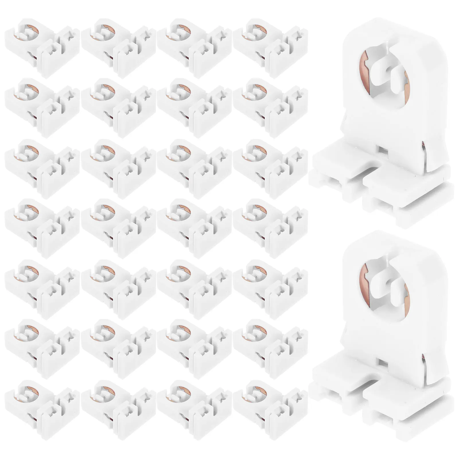 

Fluorescent Lamp Socket Non-shunted Holder Bracket Replacement LED Tube Tombstones Energy-efficient Durable PC Easy