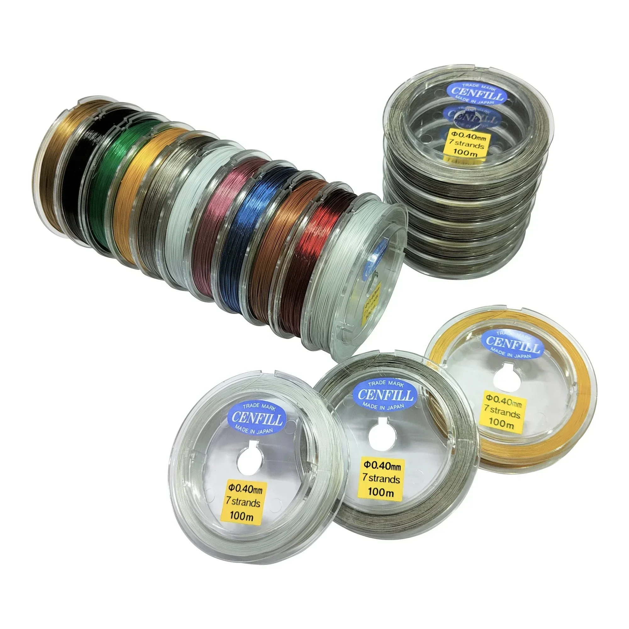 CENFILL Stainless Steel Wire 0.4mm 7 Strands Coated Nylon High Quality Strong Durable Beading Jewellry Gems DIY Tools Japan Made