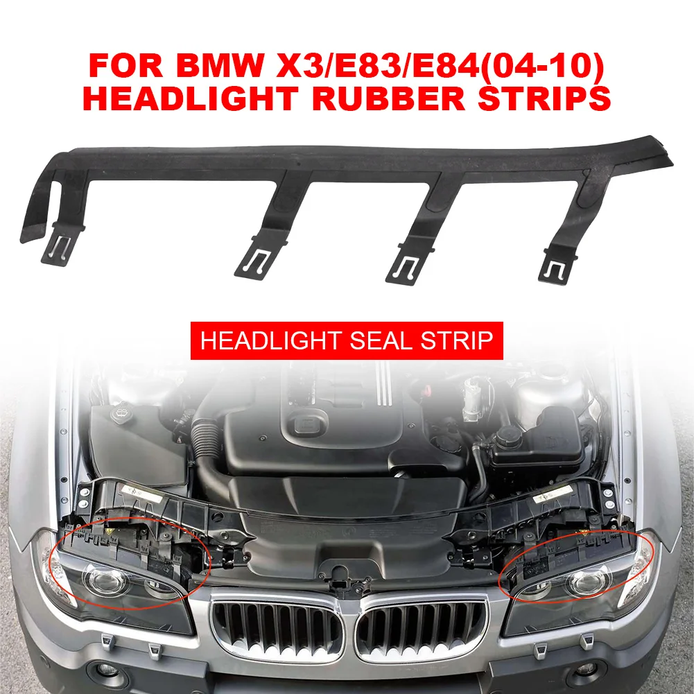 Headlight Rubber Sealing Strip Flexible Waterproof Pad Trim 63126939273 Headlight Sealant Tapes 63126939274 for BMW X3 E83 04-10