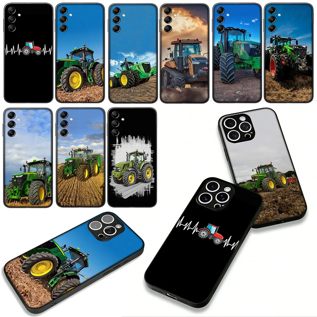 삼성 갤럭시 S25 S23 S22 S24 FE 울트라 S10 플러스 A05 A06 A15 A16 A26 A35 A36 전화 커버 케이스에 대한 농장 차량 트랙터 케이스