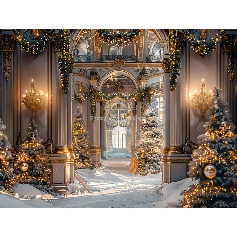 새해 크리스마스 날 축제 사진 배경 벽난로, 겨울 거실 선물, 휴일 사진 스튜디오 배경 RS-27