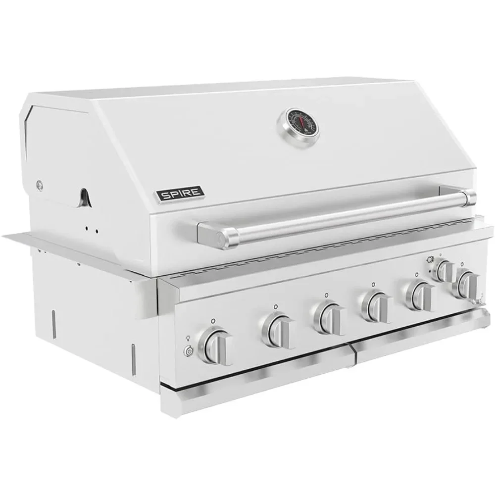 

6 Burner Extra Large Charcoal BBQ Grill, Rear Burner Propane Grill, Convertible To Natural Gas , Outdoor Cooking Grill