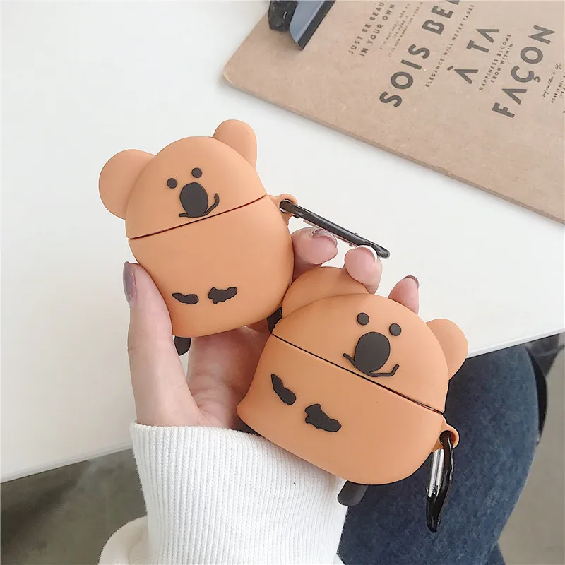 Creative and Funny Koala Case for AirPods Pro2 Airpod Pro 1 2 3 Bluetooth Earbuds Charging Box Protective Earphone Case Cover