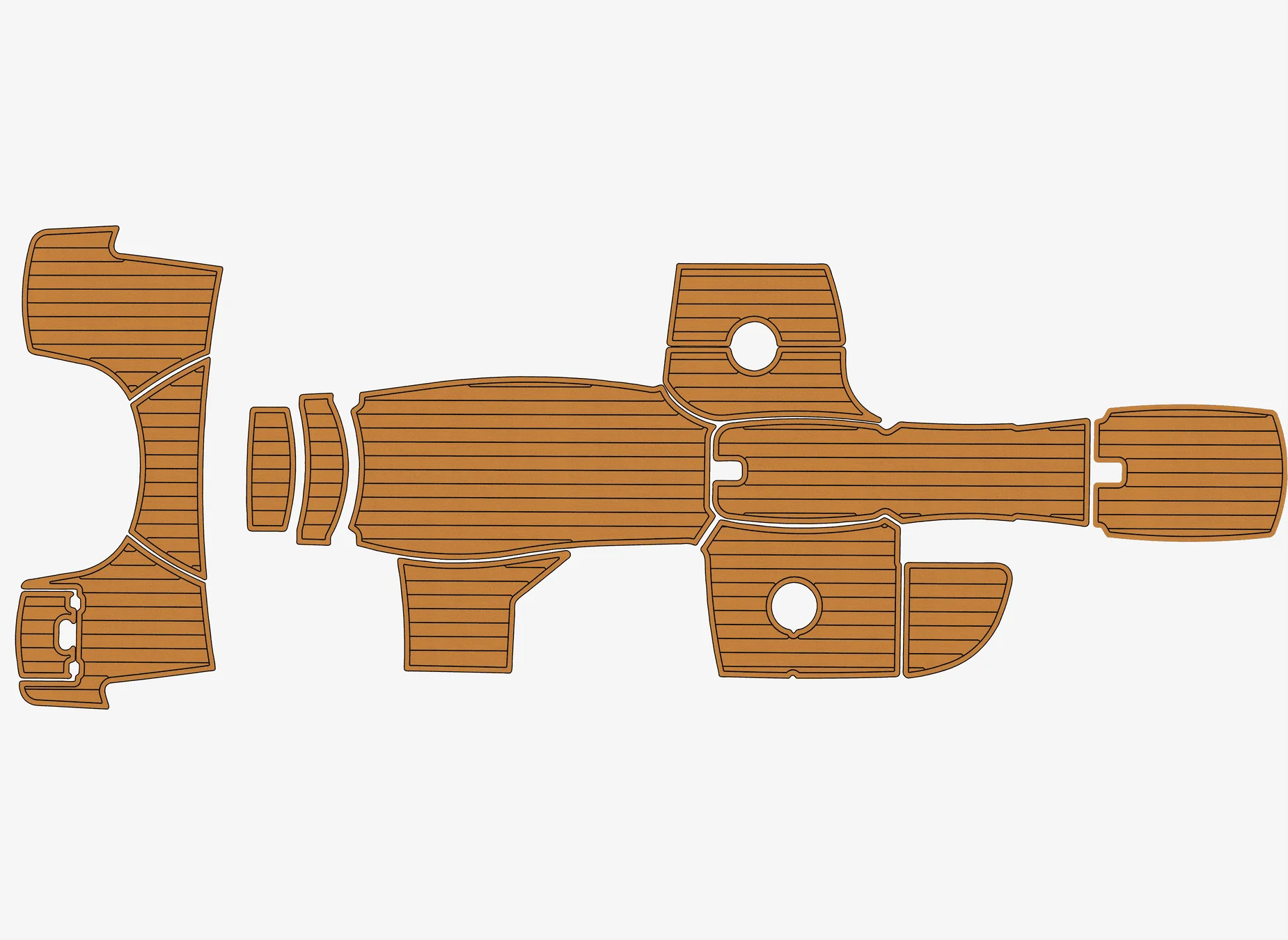 

Anti-Skid EVA Faux Teak Self-Adhesive 6mm Boat Decking Pad for 2016-2023 Hurricane 2690 OB Yacht Cockpit Durable Marine Flooring