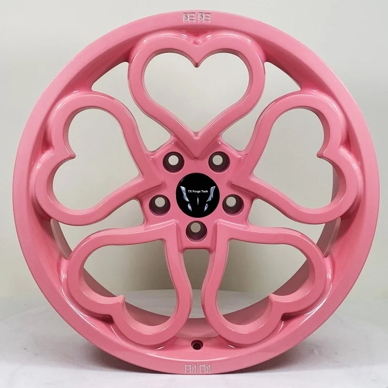 

Factory New OEM Custom Pink Heart Rims Shape Forged Alloy Forged Wheels Hub 15-26 Inch Car Rims Passenger Car Wheels