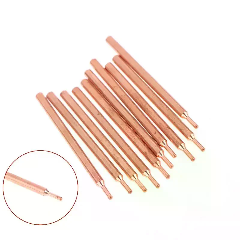 

10 шт. 2/5/3 мм модная высококачественная фиолетовая электродная головка из оксида меди 18650 аккумуляторная двойная головка игла для точечной сварки