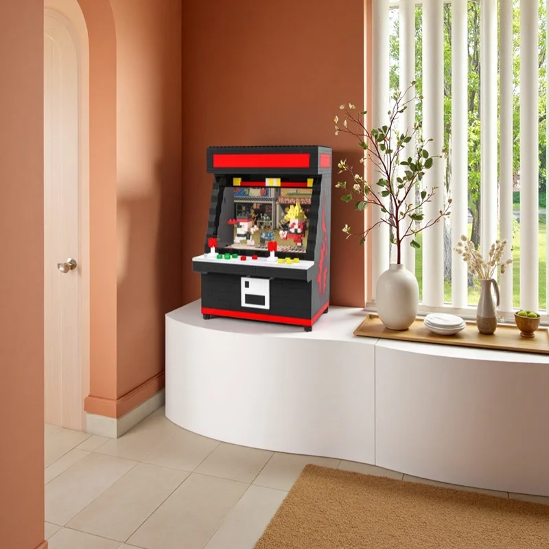700+ PCS Classic Street Fighter Arcade Cabinet Building Block Toy Display, Home Decoration and Personal Collection (No Box)