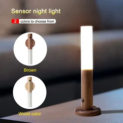 Human body induction small LED night light USB charging hallway induction light closet induction Wall light Imitation wood light