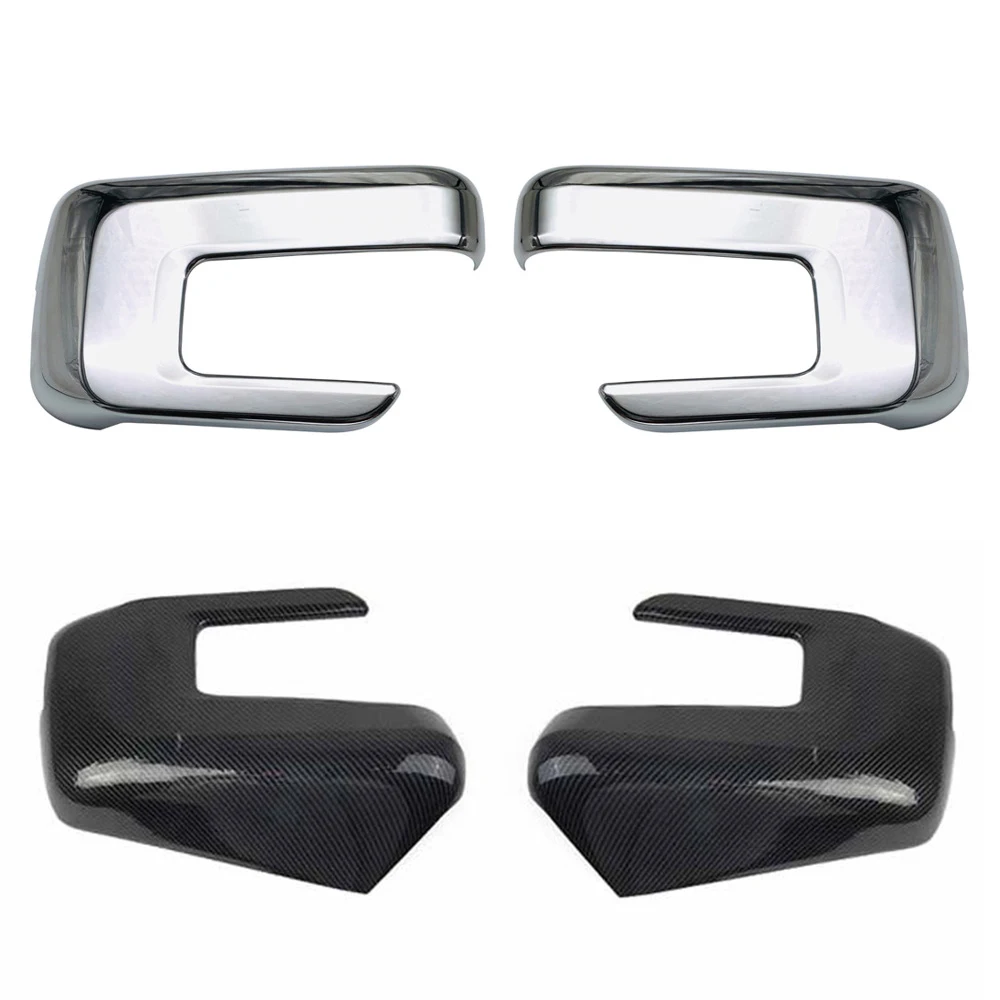 

Car Styling Decoration Protector Side Rearview Mirror Cover Trim for Ford F150 F-150 2021-2022 ABS Carbon Fiber Black