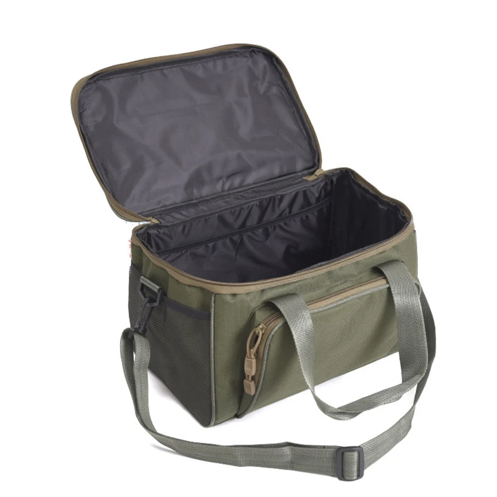 

Waterproof Tackle Bag Backpack 37X25X25Cm Army Green Oxford Cloth Adjustable Strap Double Zipper Multiple Pockets For Fishing