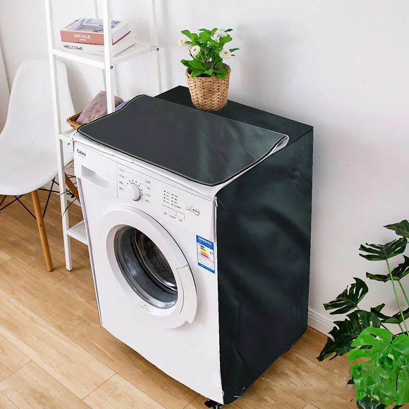 Black Washing Machine Cover, Rain, Automatic Fabric, Different Size Drum, Waterproof, Outdoor Furniture Dryers, Large Zipper