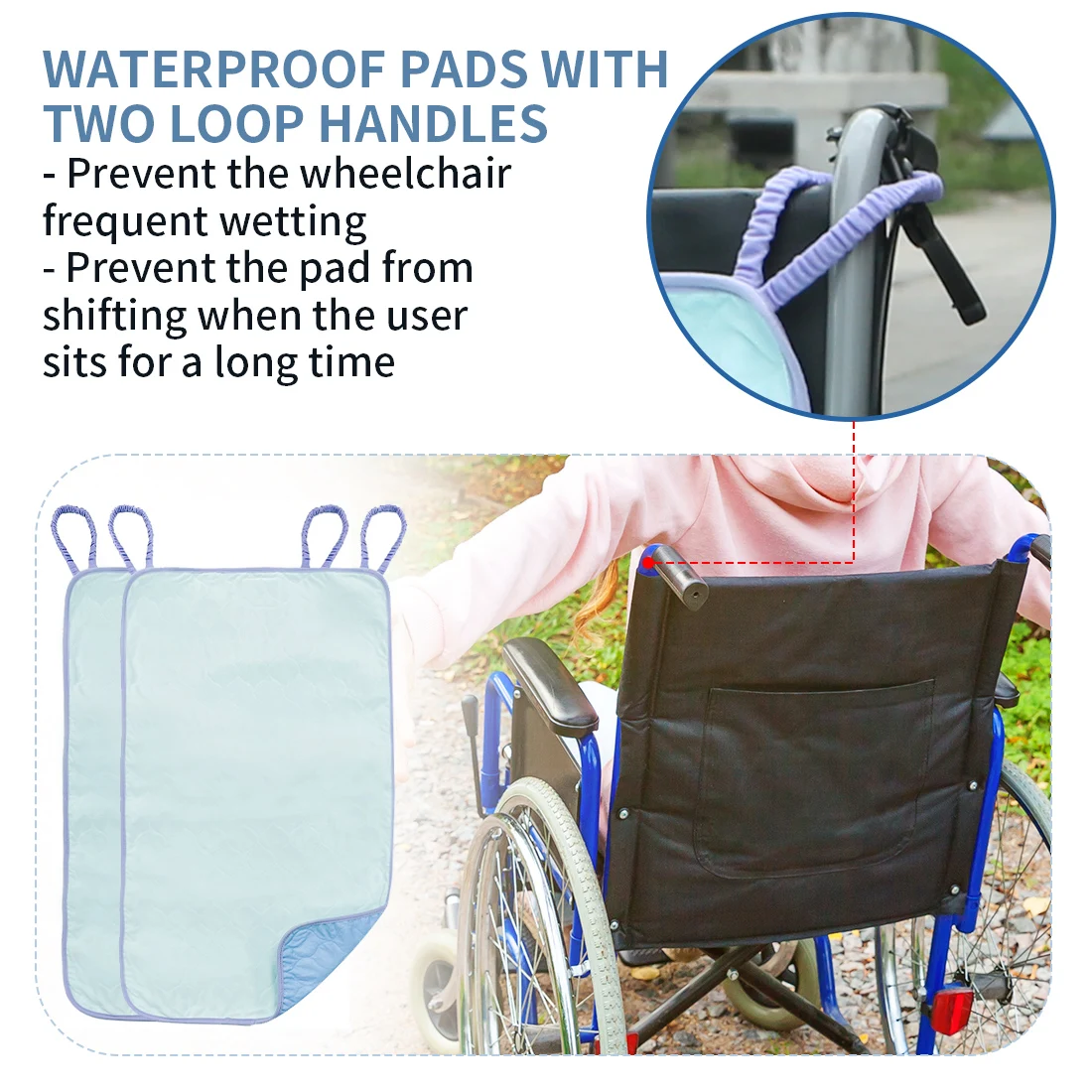 

Ehucon Многоразовая Впитывающая Прокладка для Инвалидных Колясок - Водонепроницаемая Подкладка при Недержании для Пожилых и Инвалидов с Быстрой Сушкой