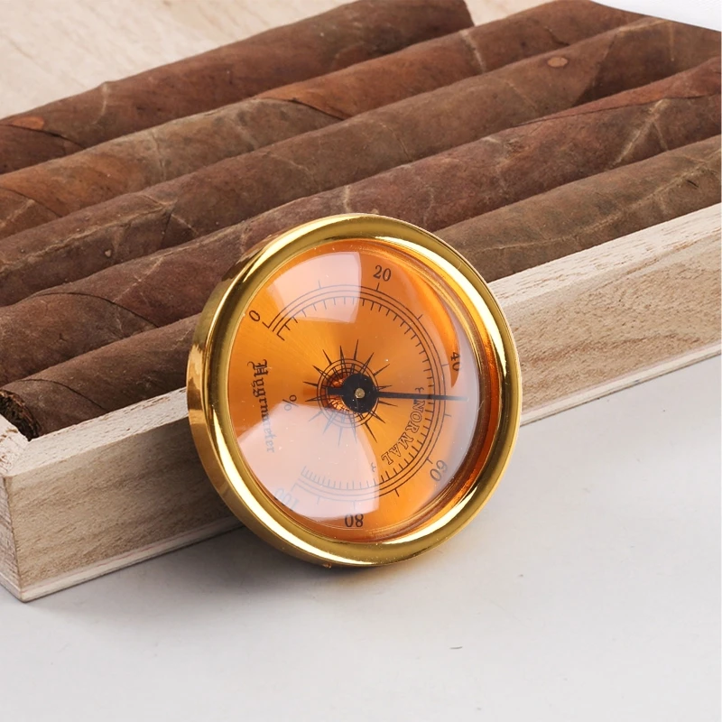 High-precision Cigar Hygrometer Round Hygrometer for Cigar Cigar Box